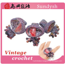 natural gemstone crochet rings